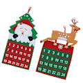 Miniatyrbillede 4 af 4: 2 stk Juletræspynt Julekalender Nedtællingskalender Pynt Rensedyr Julekalender