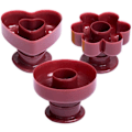Miniatyrbilde 1 av 5: 4 stk. Kakeformsett Rund Blomst Hjerteformet Kakeform Smultringform Plast Bakeverktøy For Hjemmebakeri