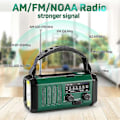 Miniatyrbild 4 av 5: RYI Soldriven Nödradiomottagare med Handvev AM FM Väderradio, SOS, 3 Lägen, Läslampa Blå