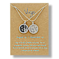 Miniatyrbild 1 av 5: 2 st/set Stjärntecken Mynt Kedja Hänge Halsband Födelsedag Par Smycken8 Jungfru 8 Virgo