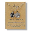 Miniatyrbilde 1 av 5: 2 stk/sett Stjernetegn Myntkjede Anheng Halskjede Bursdag Par Smykker8 Jomfruen 8 Virgo