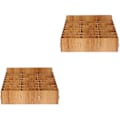 Miniatyrbillede 4 af 4: 2 stk. Mobiltelefon Opbevaringsboks Midlertidig Træ Multi-gitter Telefonboks (24 Gitter) 2 stk 32x20cm 2 pcs 32x20cm