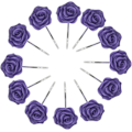 Miniatyrbillede 5 af 5: 12 stk. Hjemmemode Dekorative Rustfrie Bruseforhængskroge Rose Design Bruseforhængsringe Kroge (rød) Lilla Purple