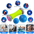 Miniatyrbillede 2 af 5: RYI) Fodrulle til Plantar Fasciitis, Lacrossebold & Pigget Massagebold