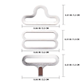 Pikkukuva 3 / 3: 50 Sarjaa Solmioklipsuja Säädettävät Solmiolukko Metallinen Napsautuslukko Hopea 2,2X1,3X0,2CM Silver 2.2X1.3X0.2CM