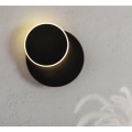 Miniatyrbilde 5 av 5: LED vegglampe i smijern med roterende design, nattlampe for soverom, interiørdekorasjon, svart