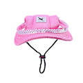 Miniatyrbilde 2 av 2: Solhatt for hunder, valpe bursdagshatt, valpehatt, kattehatter, katter, hund solhatt, hundebonnet, rosa Pink S