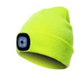 Miniatyrbillede 1 af 4: LED Beanie med Lys, Unisex USB Genopladelig Hovedlampe Vinter Strikket Hat Gave til Mænd Far Mand Ham