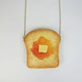Miniatyrbild 5 av 5: RYI)Smörgåsrostat Bröd Axelväska, Söt Plysch Mat Crossbody Handväska för D