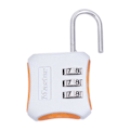 Miniatyrbillede 1 af 2: Metal Bagage Lås Kode 3 Hjul Kombination Lås Værktøj Sikker Fastgørelse Værktøjer OrangeOrange3.5X5.9 Orange 3.5X5.9X1.2cm