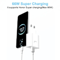 Miniatyrbilde 2 av 4: 66W Supercharge Hurtiglader for Honor 200 Lite 90 Lite Magic6 Lite, 66W Supercharge Lader med 6A USB C Kabel 1m for Honor Magic6 6Pro Magic7 Lite H