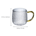 Pikkukuva 3 / 3: Japanilainen Lasinen Teekuppi Lämpöä Kestävä Läpinäkyvä Teekuppi Pieni Teekulho Läpinäkyvä 12X7.5X7.5C Transparent 12X7.5X7.5CM