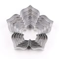 Miniatyrbillede 2 af 5: 5 stk. Rustfrit Stål Lily Blomst Plade Skæring Form Kage Form Fondant Cookie Tool Pude