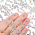 Pikkukuva 2 / 4: 1440 kpl Kristalli Litteät Takana Kiinnitettävät Pyöreät Diamante-Helmiä, Ei Itsestään Liimaavia