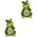 Miniatyrbillede 2 af 2: 3 stk. Frø-formede Solcellelamper Kreativ Hjemmeindretning Lys Have Landskabslampe 2 stk. 7,5X5X11,5CM 2 pcs 7.5X5X11.5CM