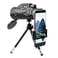 Miniatyrbillede 3 af 4: Monokular Starscope Teleskop, 80x100 Højtydende Prisma Teleskop, Med Smartphone Holder Stativ Vandafvisende Monokular Til Fuglekiggeri, Vandreture