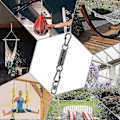 Miniatyrbild 3 av 5: Fjäder för Hängstol, med 2 Karbinhakar & 360° Vridkrok, Maxlast 250 kg för Hängstol, Hängmatta, Yoga, Etc.