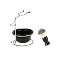 Miniatyrbillede 4 af 5: Razor Mænd Barbering Barbering Kost Skål Mænd Barbering Skål Barbering Skål Barbering Kop Sort 12.5 * 11,5 cm Black 12.5*11.5cm