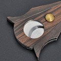 Miniatyrbillede 3 af 4: Cigar Cutter i Rustfrit Stål Cigar Cutter Cigar Saks Træsektor Skarp Klinge Cigar Tilbehør