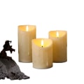 Miniatyrbilde 5 av 5: Flammeløse Votivlys med Timerfjernkontroll, 2\" x 3.9\" Ekte Voks, 350+ Timer Realistisk Svart Veke Batteridrevet Søylelys, 6-pakning