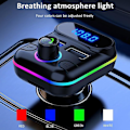 Miniatyrbillede 5 af 5: /Ryi/Bil Bluetooth 5.0 FM-sender Hurtig USB-billader MP3-afspiller Trådløst håndfrit bilsæt42-