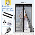 Miniatyrbillede 3 af 5: Magnetisk Dør Myggenet, Ridsefast Myggenet Til Balkon, Terrasse, Soveværelsesdør, Installation Uden Boring (100 X 220 Cm)