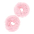 Pikkukuva 3 / 4: 2 kpl Poninhäntäpidikettä, Pehmeä Karvainen Hiusrengas, Tekoturkis Hiusnauha, Elastinen Hiuspidike, Vaaleanpunainen 8X8X3.5CM Pink 8X8X3.5CM