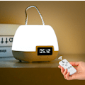 Miniatyrbillede 2 af 5: LED Bordlampe Genopladelig Fjernbetjening Natlys Udendørs Natmarked Boder Lys Svampe Ur Lys