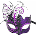 Miniatyrbild 1 av 5: Dammask Venetian Mask/Halloween/Fest/Bal/Karneval/Bröllop/Väggdekoration (Lila Fjäril)