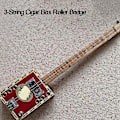 Miniatyrbilde 4 av 4: 3-strengers gitar Hard-tail Tailpiece Bridge Kompatibel med Cigar Box, Elektrisk Gitardeler Gitarutskifting