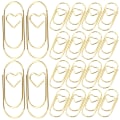 Miniatyrbilde 2 av 2: 100 stk Strikkeklips Ornamenter Fil Dokumentholder Kontor Dokumentholder Bok Lese Klips Gull 2X1 Golden 2X1X0.1CM