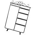 Miniatyrbilde 2 av 3: Ørepyntstativ for ørepynt, smykkedisplaystativ, halskjedeholder, smykkeorganisator, svart Black