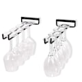 Miniatyrbilde 2 av 3: 2 stk. Enkel Rad Goblet Vinglassholder, Veggmontert Vinglassholder Oppbevaring 30cm