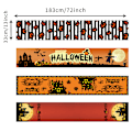 Pikkukuva 2 / 5: 4 kpl Spooky Haunted House Tree Ghost Witch Halloween pöytäliina, Keittiön ruokapöydän koriste kotiin juhliin 13x72 tuumaa