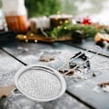 Miniatyrbillede 2 af 5: 4 stk. køkken rustfrit stål manuel mel sigte si køkken madlavning bageværktøj