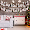 Miniatyrbillede 5 af 5: 1 Sæt Julegaveposer 24 Dages Nedtælling Adventskalender Klistermærke Hamptov og Klips DIY Ferie