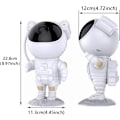 Miniatyrbillede 4 af 5: Justerbar LED Astronaut Projektionslampe med Fjernbetjening og Timerfunktion Stjernehimmel Atmosfærisk Lys Hjemmedekoration Galaxy Stjernelys Projektor
