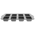 Miniatyrbilde 3 av 3: Mini Brødform Mini Brød Baking Tin Karbonstål Baking Pan Metall Brødform Med Flere Ruter Grå 36X24c Grey 36X24cm