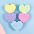 Miniatyrbillede 1 af 5: Hjerteformede Sticky Notes 5 Farver Lyse Farverige Sticky Pad 120 Ark/Pad Selvklæbende Note Pads 10 STK