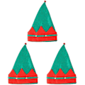 Miniatyrbillede 1 af 2: 3 stk Elf Hatte Julepynt Hat Julekostume Til Voksne 3 stk 41X30CM 3 pcs 41X30CM
