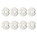 Miniatyrbillede 1 af 3: 8 stk. Hjemme Vandfilter Kvadratisk Springvand Filter Udskiftning Vandfiltre Springvand Filter Hvid1 White 10.5X10.5X2CM