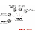 Miniatyrbild 3 av 4: 2-pack Massiv Metall Kranadapter för Köksblandare (M24 till M22)