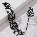 Miniatyrbilde 4 av 5: Flere Ringer Finger Stack Knuckle Band Punk Håndkjede Ring Finger Armbånd Strand Slave Armbånd Smykker for Kvinner og Jenter