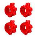Miniatyrbillede 3 af 3: 4 stk Sorte Chokere Dumbell Hex Nutd Dumbbell Tilbehør Barbell Hex Nut Dumbbell Bar Collar Dumbbell Red 4.8X3.7X2.1CM