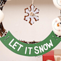 Miniatyrbillede 5 af 5: Julekrans Rattan Girland Snemand Elg Julemand Vedhæng Julepynt Julemand Christmas Snowman