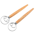 Miniatyrbilde 1 av 5: Sett med 2 deigblandere i rustfritt stål for baking av kaker og desserter