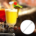 Miniatyrbillede 4 af 5: 10 stk. rustfri stål pinde kaffepinde vinrørepinde cocktailpinde Swizzle pinde til cocktailparty, grill snacks