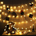 Miniatyrbillede 5 af 5: Varme Hvide Julelys, Snefnug Lysstreng Batteridrevet 20ft, 40 LED'er Til Have Soveværelse