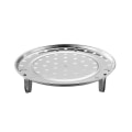 Miniatyrbilde 1 av 5: Dampstativ, rustfritt stål dampstativ rundt dampbrett kjøleristinnlegg med støtteføtter for gryter, panner, Crock-Pots