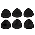 Miniatyrbillede 2 af 3: 3 Par Brystpudeindsatser Brystpudeindsatser Brystsvampindsatser Sports Yoga Brystindsatser Sort 14X13CM Black 14X13CM